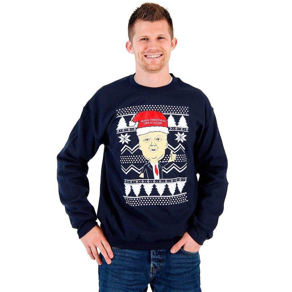 Former President Make Christmas Great Again Ugly Sweatshirt - S