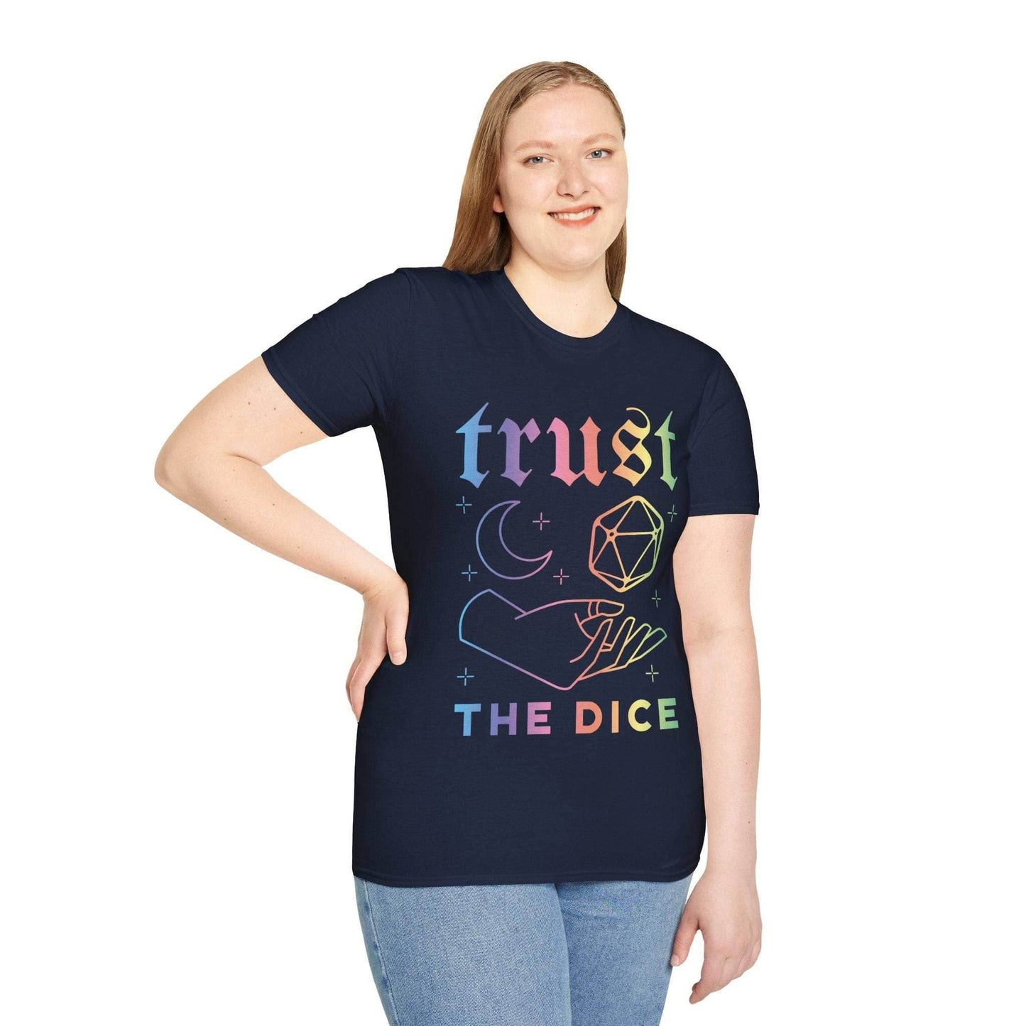 Trust The Dice Celestial D&D T-Shirt - Navy / S