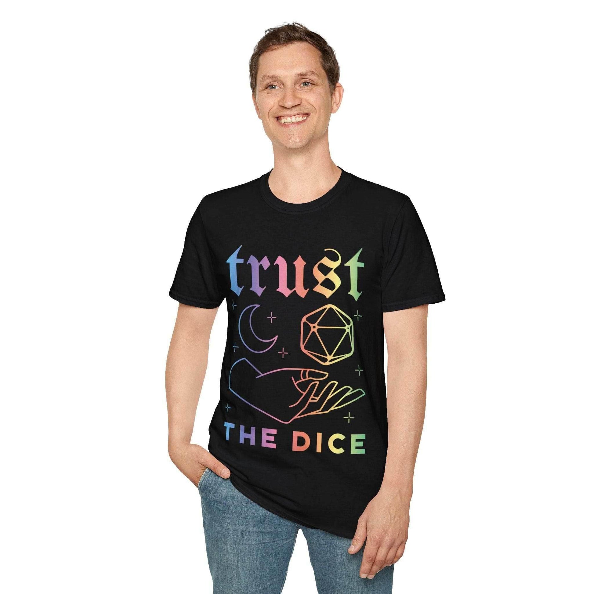 Trust The Dice Celestial D&D T-Shirt - Navy / S
