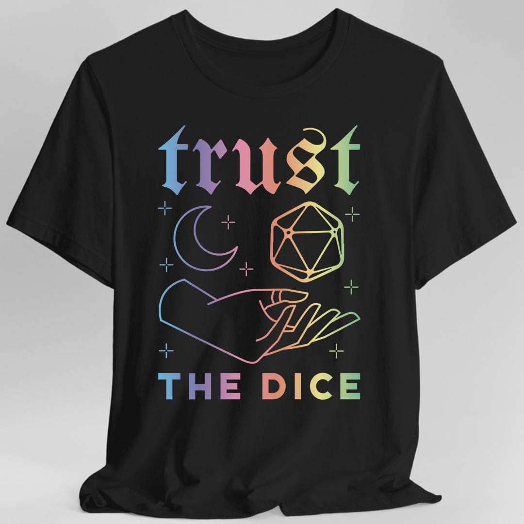 Trust The Dice Celestial D&D T-Shirt - Black / S