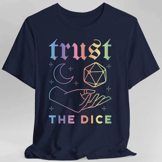 Trust The Dice Celestial D&D T-Shirt - Navy / S