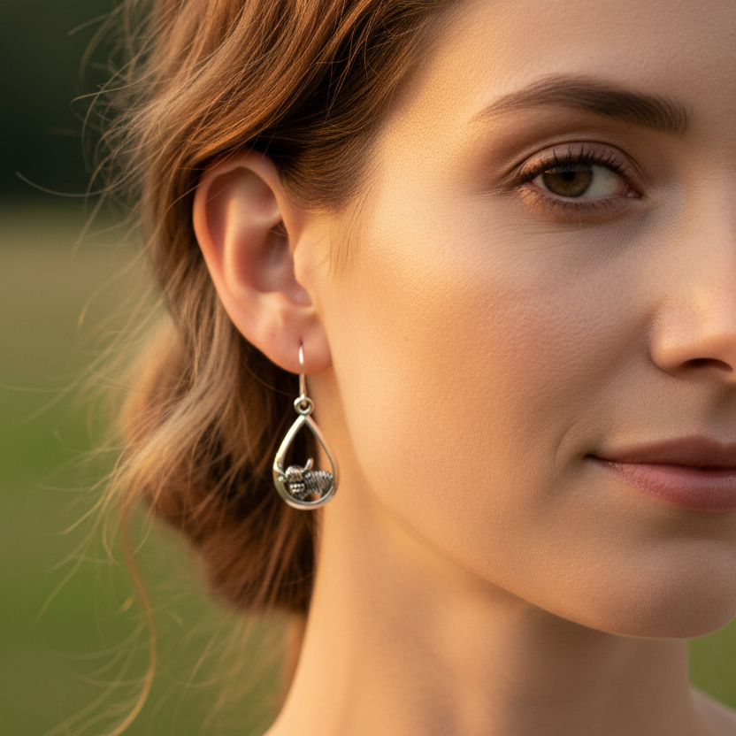 Galloway Highland Cow Earrings