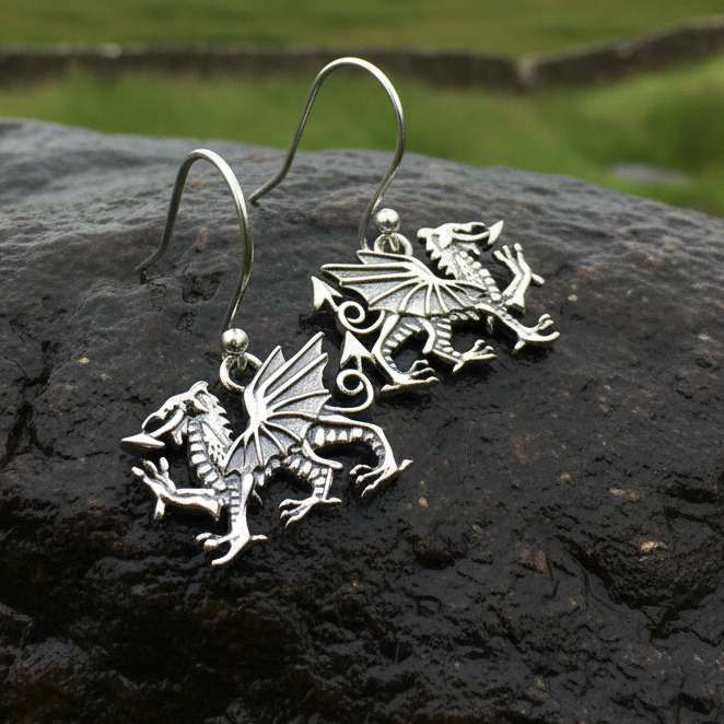Welsh Dragon Earrings