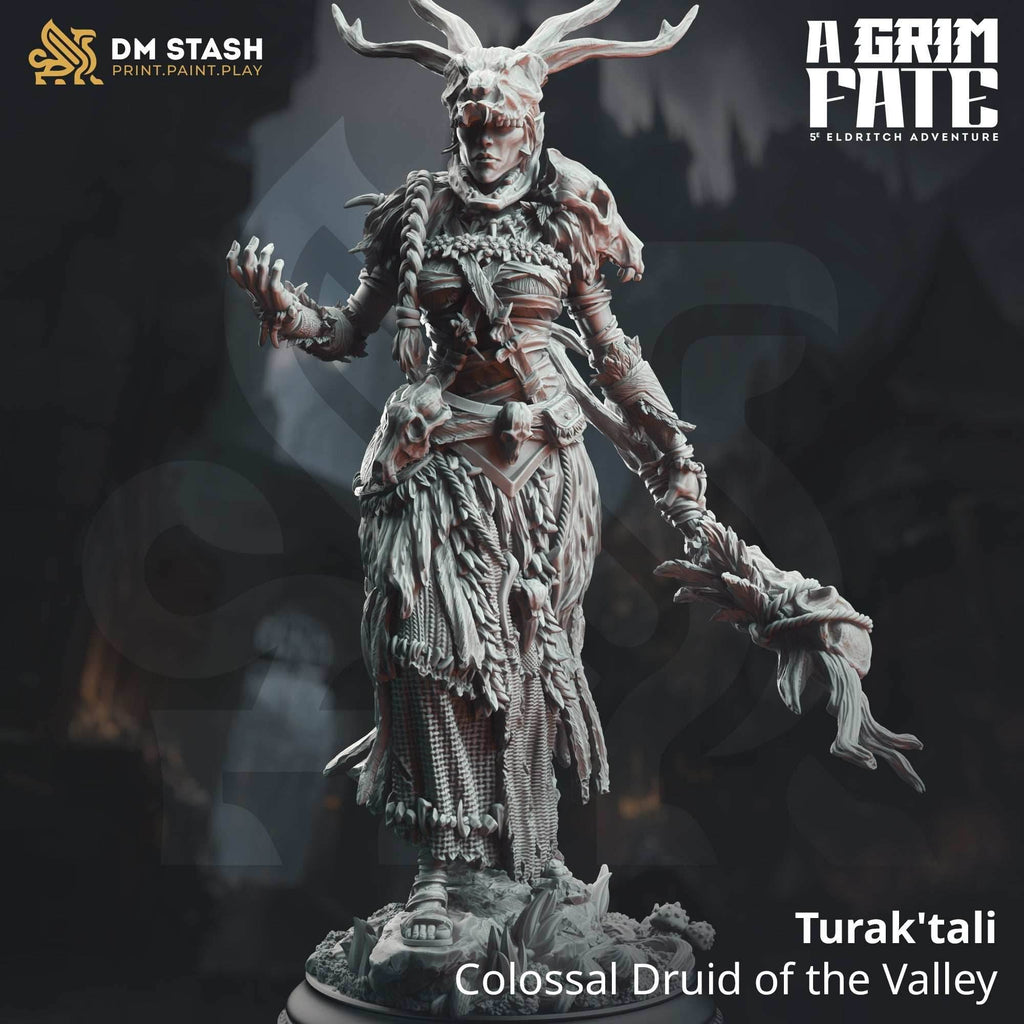 Turak'tali, Colossal Druid of the Valley (Female Goliath Druid) - 32mm Scale