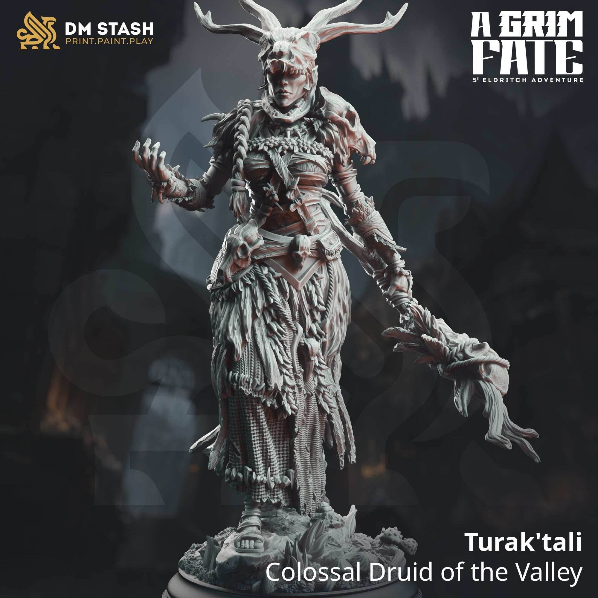 Turak'tali, Colossal Druid of the Valley (Female Goliath Druid) - 32mm Scale