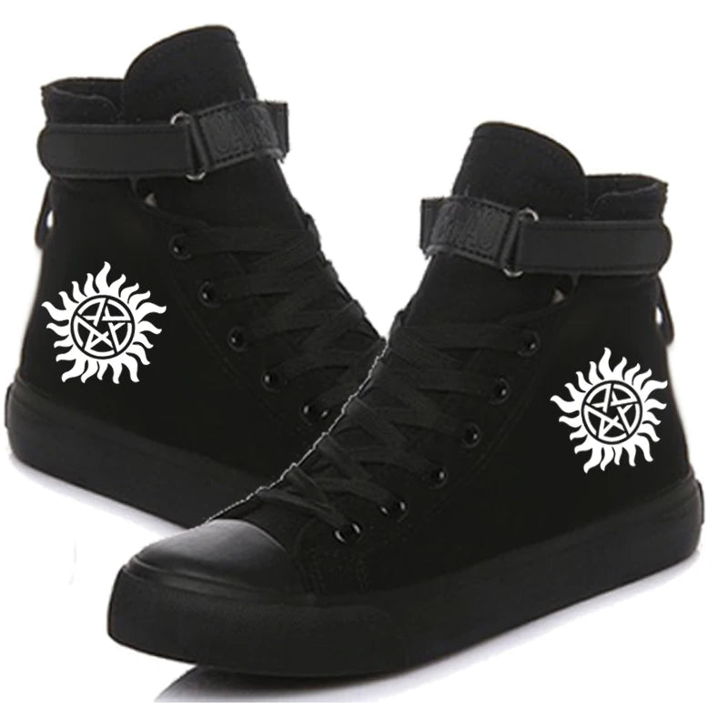 TV Show Supernatural Lace-up Sneakers Casual Canvas Shoes