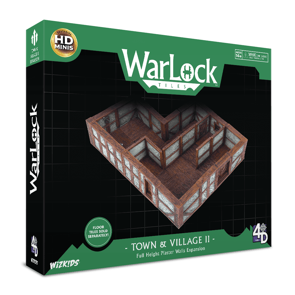WarLock Tiles: Town & Village II - Full Height Plaster Walls Expansion - 