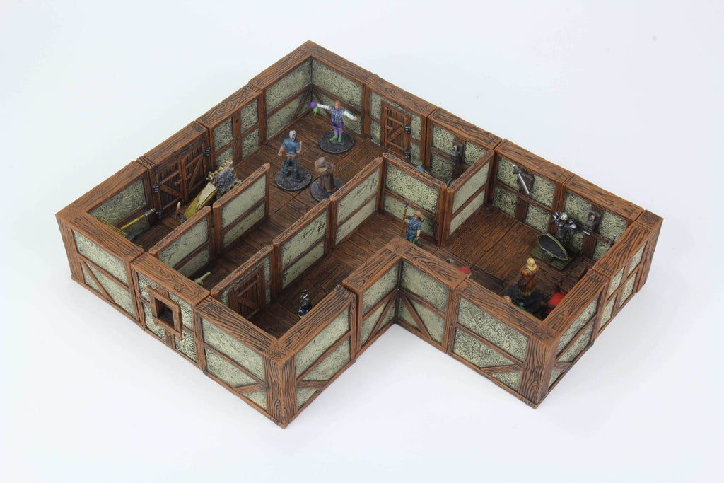 WarLock Tiles: Town & Village II - Full Height Plaster Walls Expansion - 