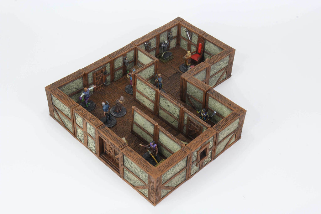 WarLock Tiles: Town & Village II - Full Height Plaster Walls Expansion - 