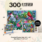 Audubon - Songbird Collage 300 Piece EZ Grip Jigsaw Puzzle