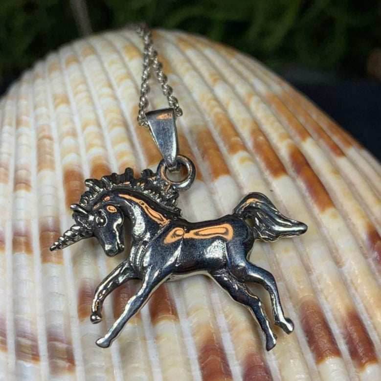 Prancing Unicorn Necklace - 