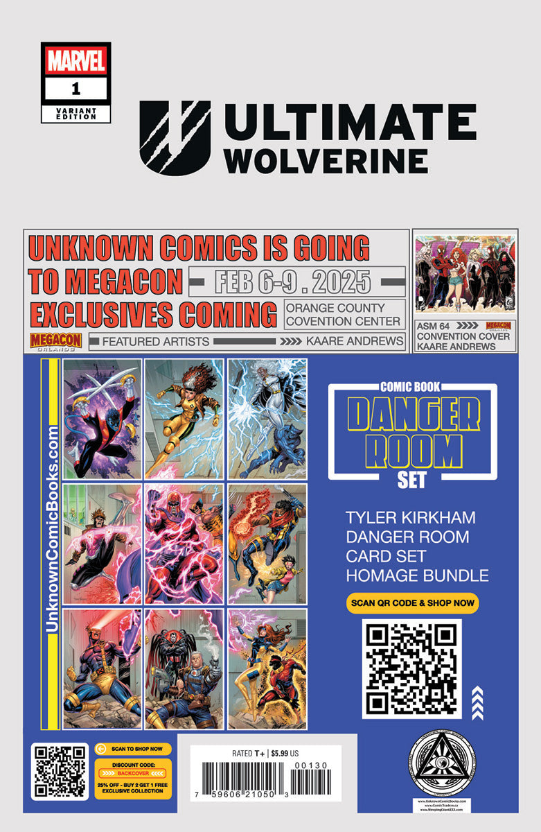 Ultimate Wolverine #1 Unknown Comics Tyler Kirkham Exclusive Virgin Var (01/15/2025)