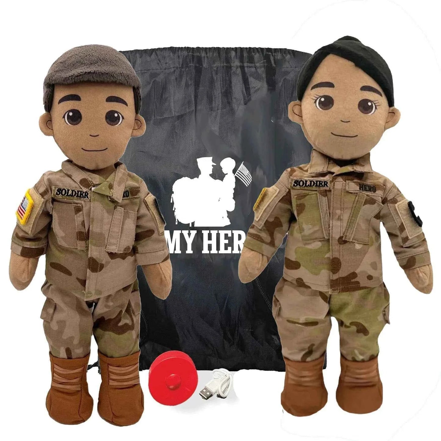 My Hero™ Army Soldier Daddy Doll | Custom Recordable Plush