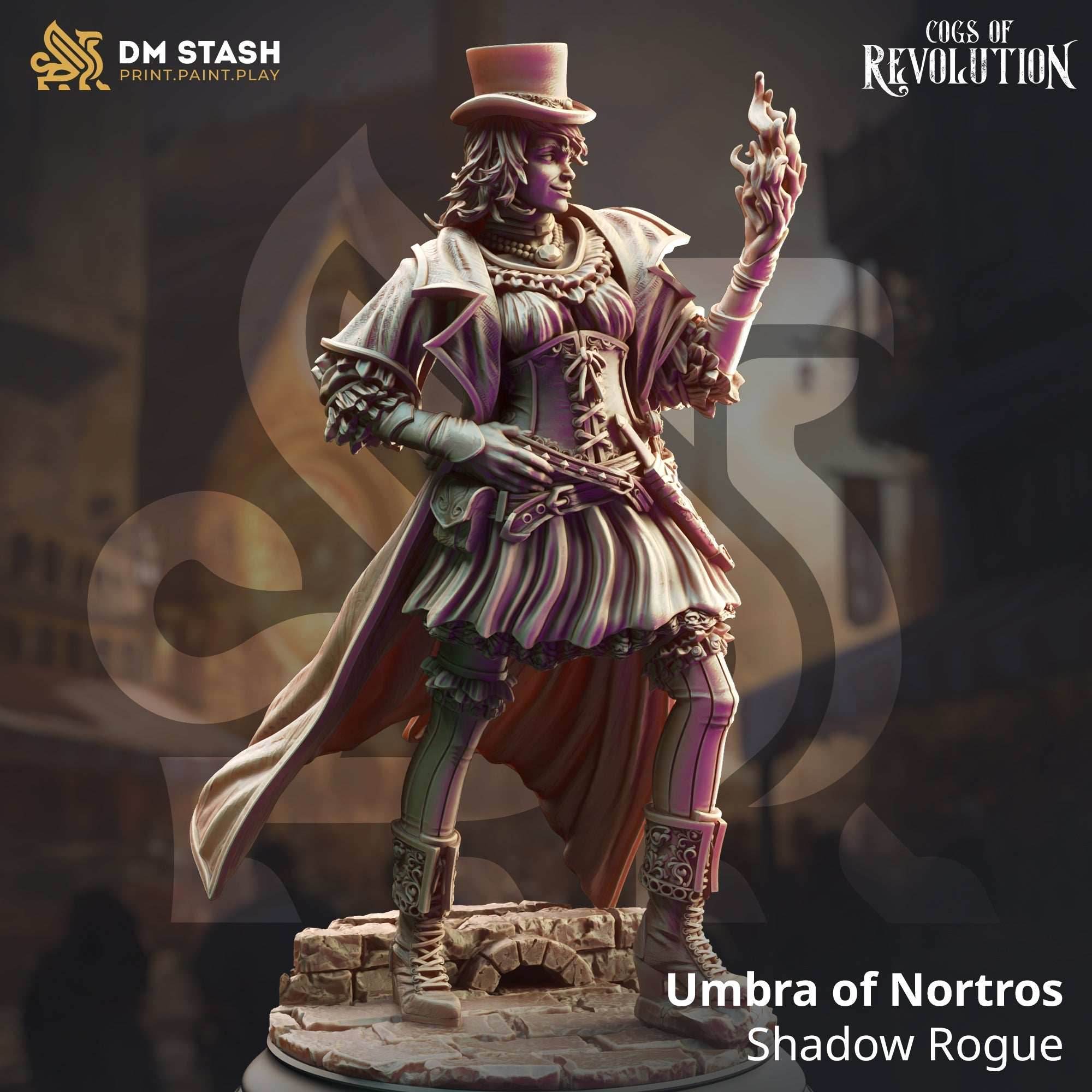 Umbra of Nortros, Shadow Rogue (Female Human Rogue) - 32mm Scale
