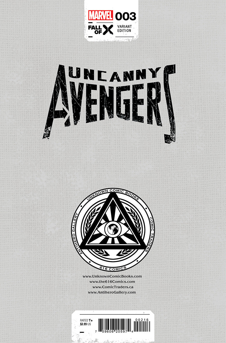 Uncanny Avengers #3 [Fall] Unknown Comics Ejikure Exclusive Virgin Var (10/25/2023)