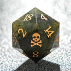 Undead Race - Pull Feldspar Gemstone Dice Set + Gold Font