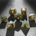 Undead Race - Pull Feldspar Gemstone Dice Set + Gold Font