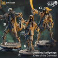 Undying Scallywags, Crew of the Damned Galleon (Skeleton Pirates) - 32mm Scale / A - Lantern + Chain