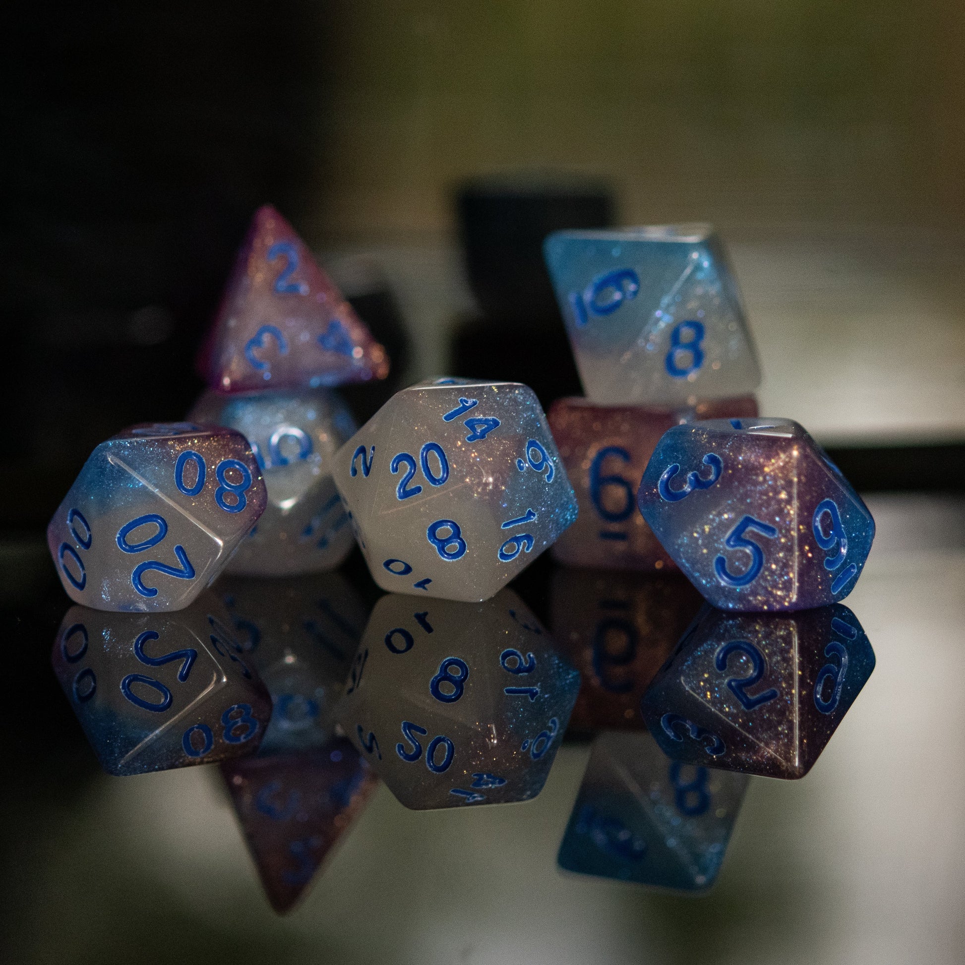 Unicorn Nebula Acrylic Dice Set