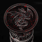 Unique dice tower spinner: black cylinder multi-layer rotating metal dnd dice + red numbers