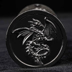 Unique dice tower spinner: black cylinder multi-layer rotating metal dnd dice + red numbers