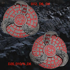 Unique DND Roulette Dice Spinner: 7 in 1 Metal Dragon Fidget Spinner Dice