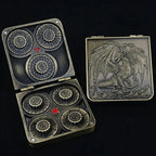 Unique Metal Foldable Dice Box with Magnets 7 in 1 Roulette DND Dice Spinner
