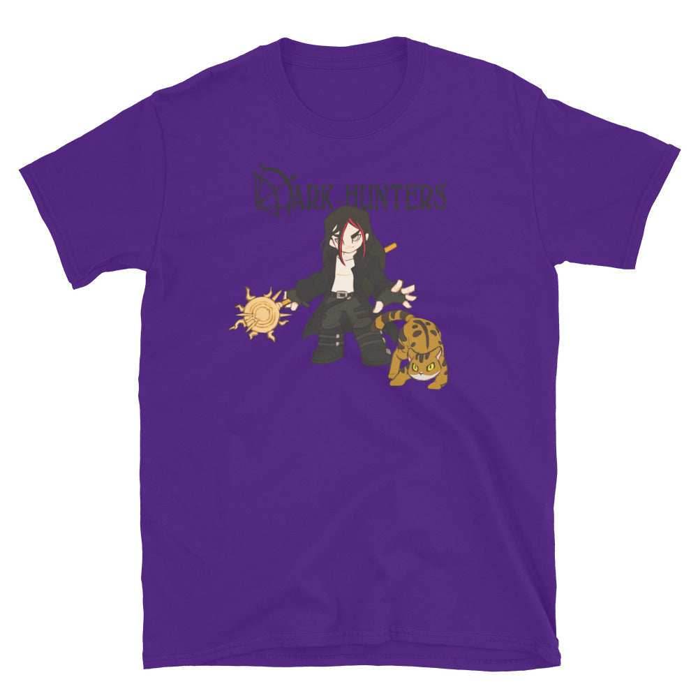 Acheron Dark-Hunter Black Logo Short-Sleeve Unisex T-Shirt - Purple / S