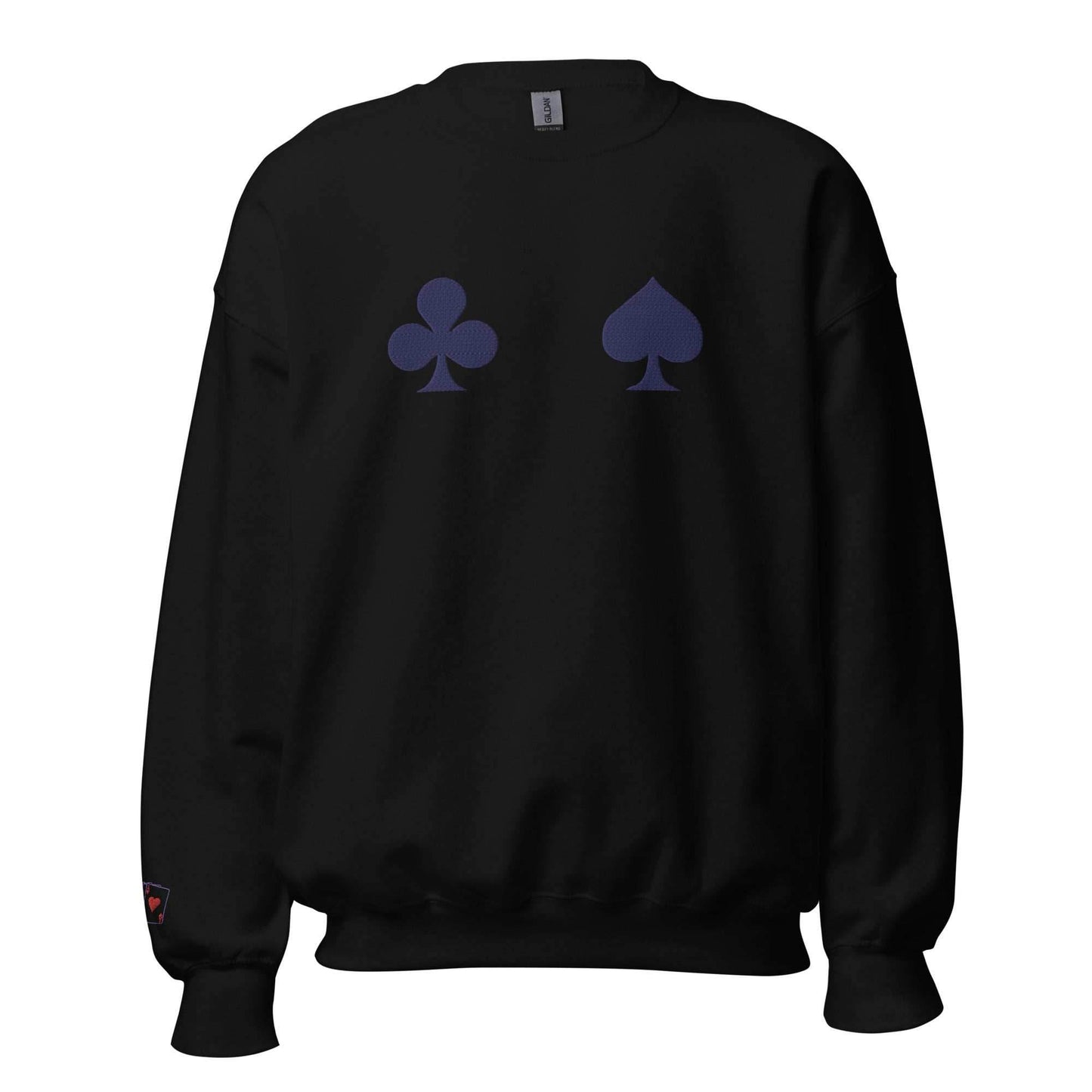 Hisoka Anime Embroidered Crewneck Sweatshirt - Black / S