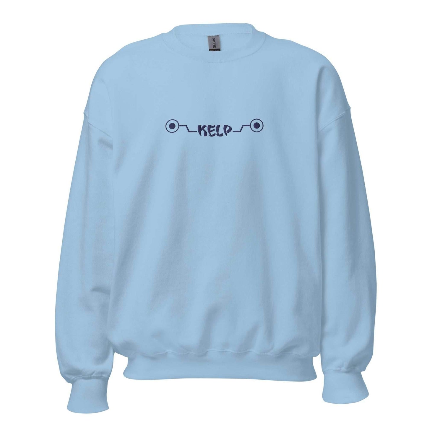Inumaki Kelp Cursed Speech Anime Embroidered Crewneck Sweatshirt - Light Blue / S