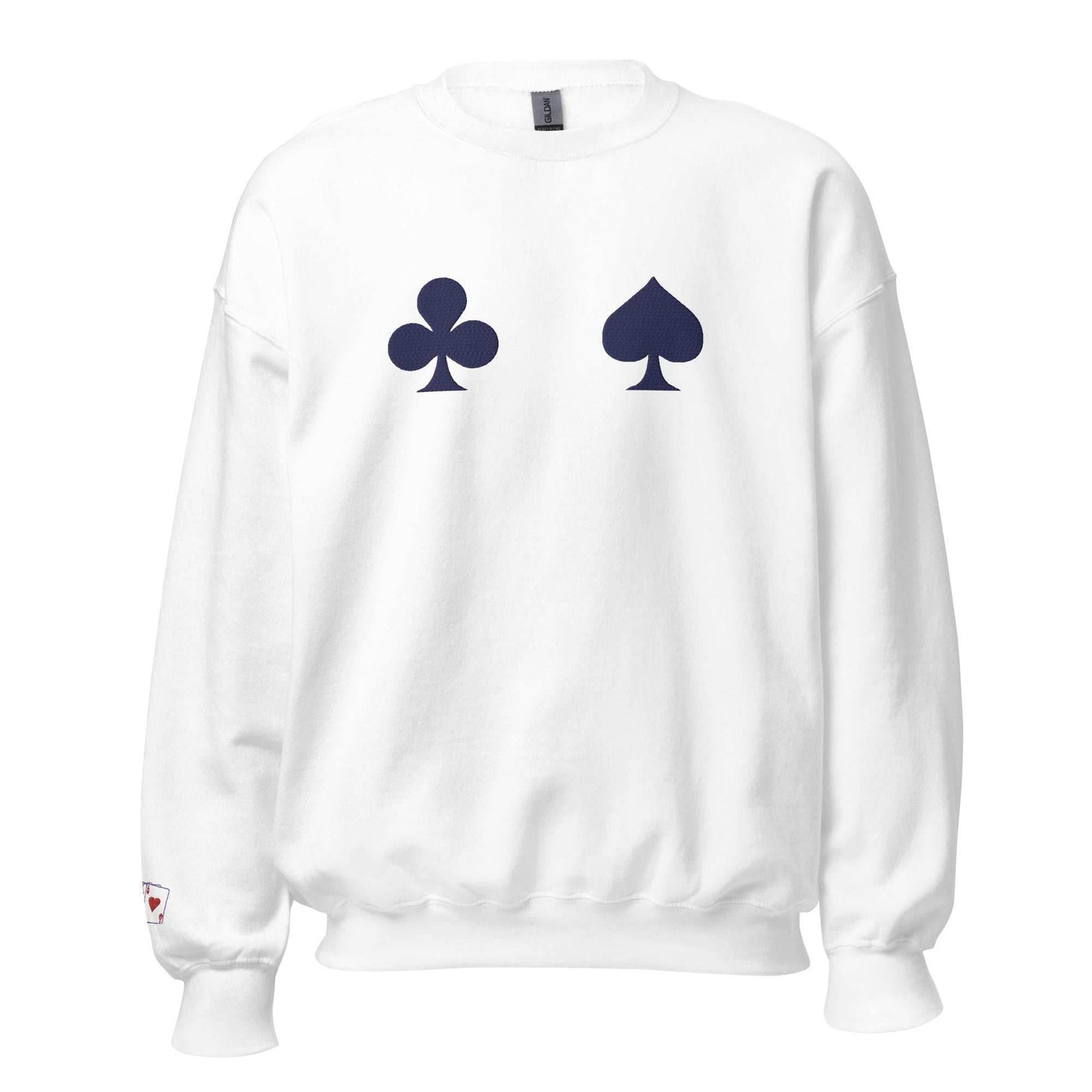 Hisoka Anime Embroidered Crewneck Sweatshirt - White / S