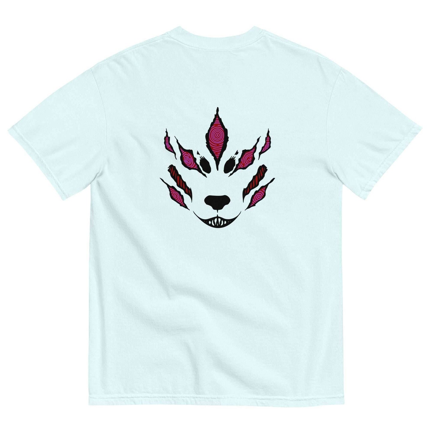 Fox Devil Aki Embroidered Comfort Colors® Chainsaw Anime Shirt - Blue / S