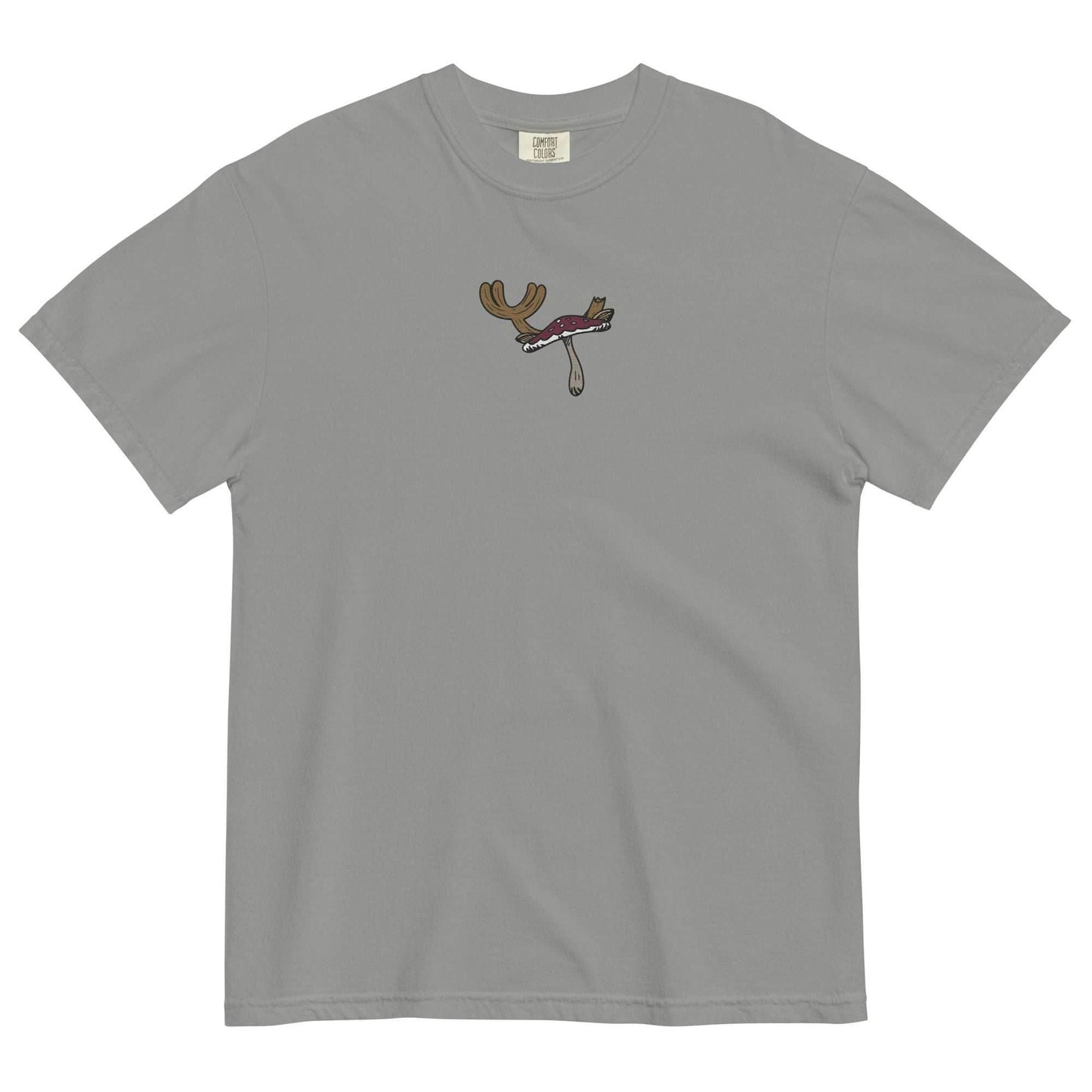 Chopper Mushroom Embroidered Comfort Colors® Unisex Anime Tee - Grey / S