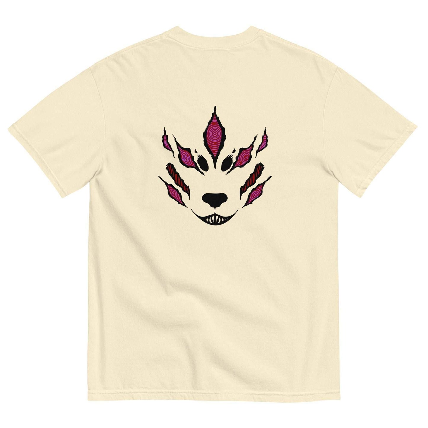Fox Devil Aki Embroidered Comfort Colors® Chainsaw Anime Shirt - Ivory / S