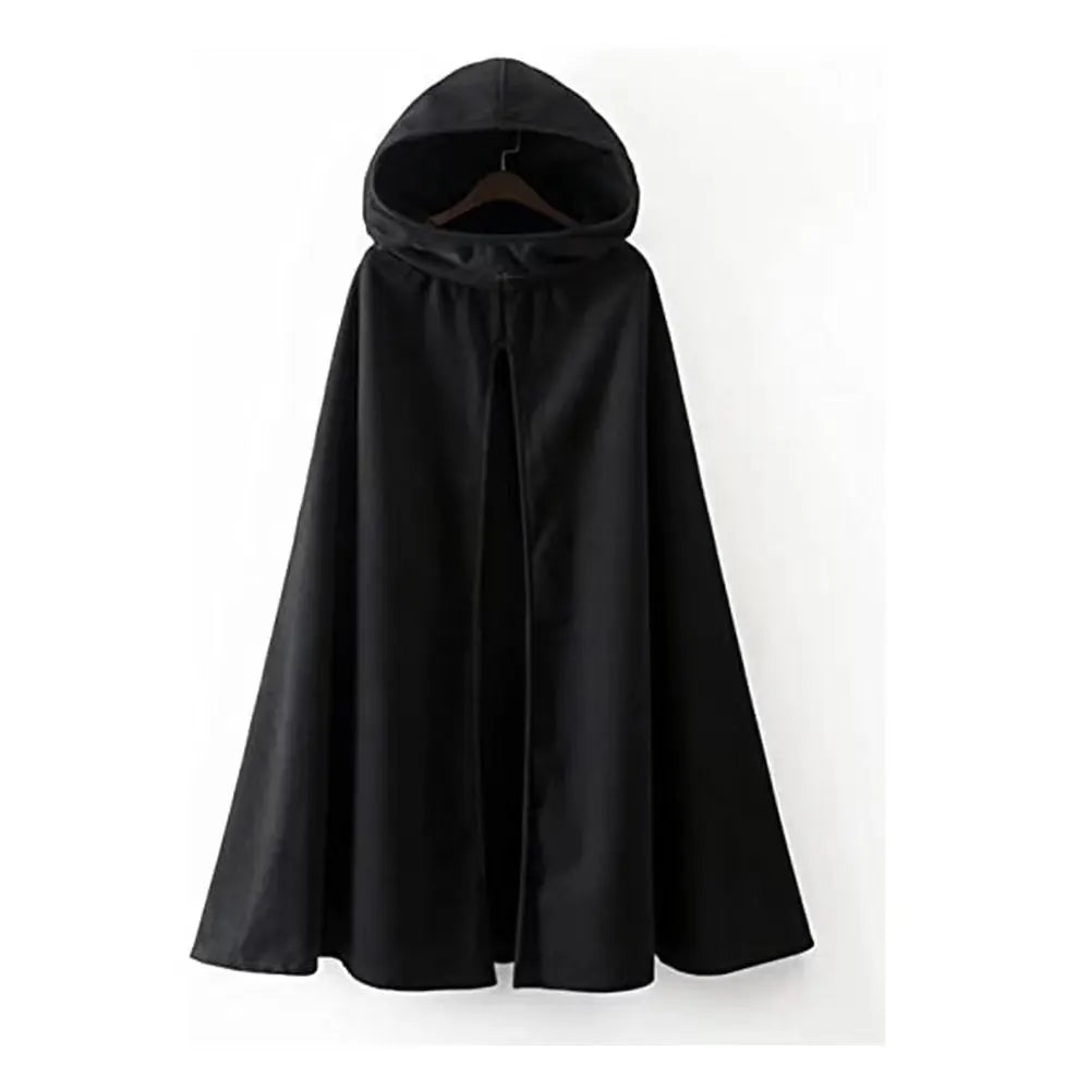 Unisex Halloween Costume Hooded Cape Renaissance Witch Archer Cloak Medieval  Rangers Hunter Cosplay Props Adult