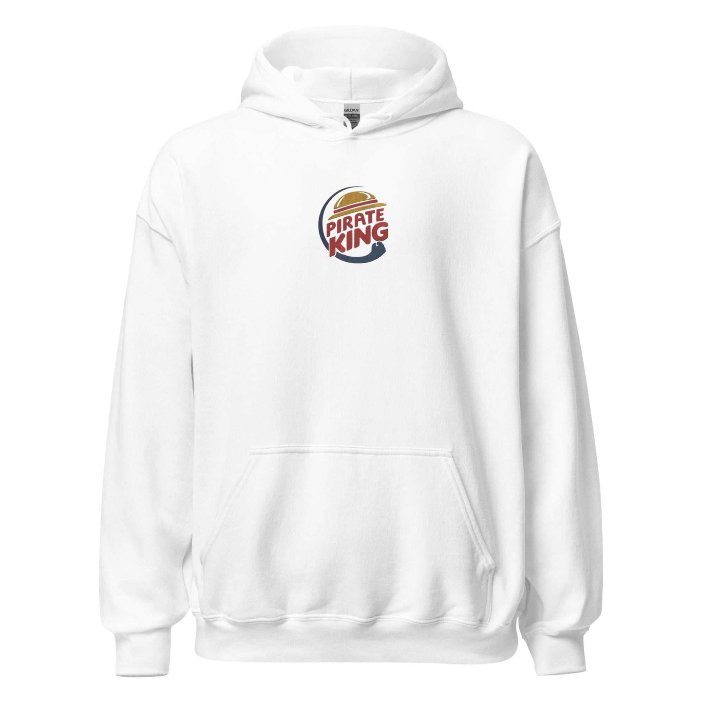 Pirate King Anime Embroidered Hoodie - White / S