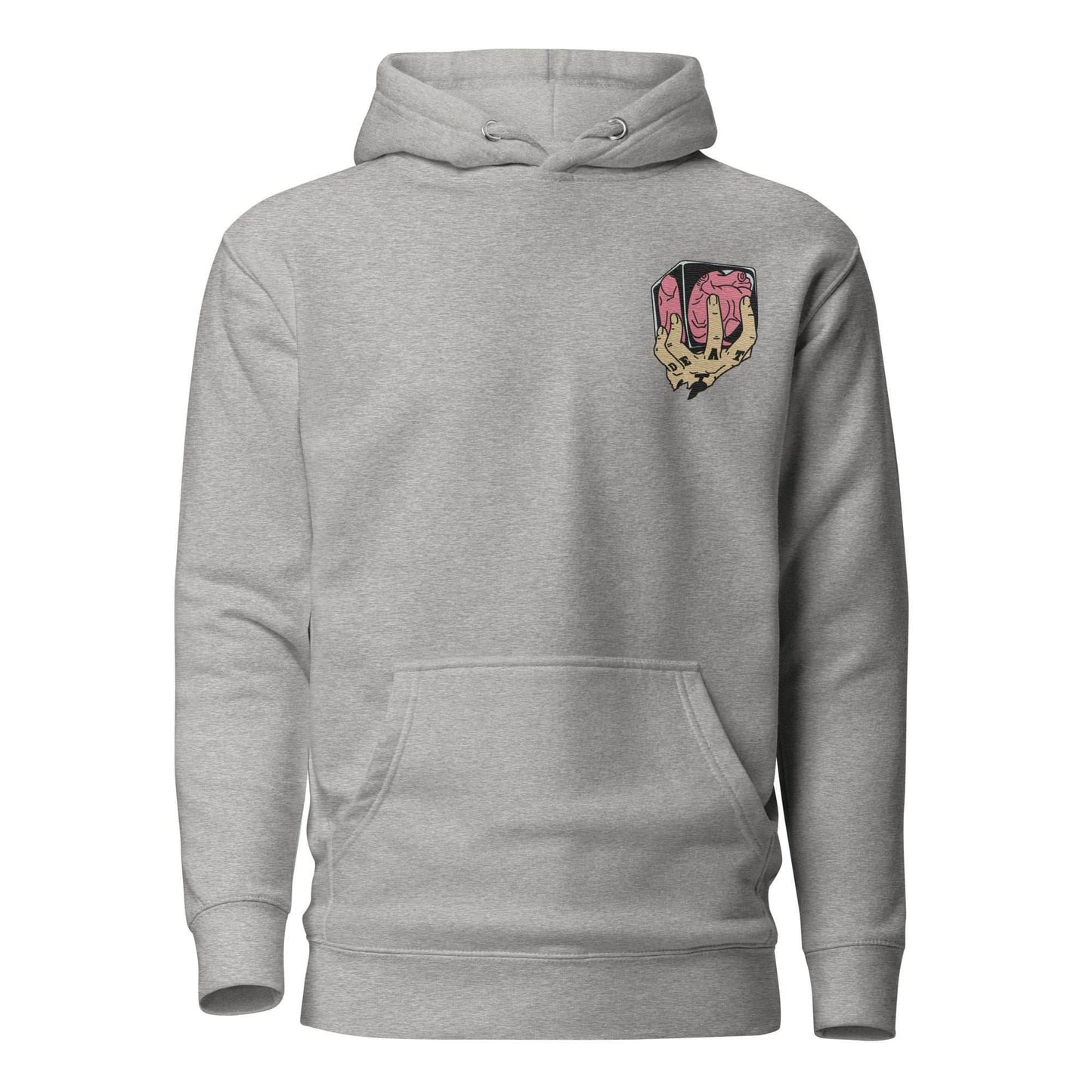 ROOM! Heart Shambles Trafalgar Embroidered Premium Unisex Anime Hoodie - Sport Grey / S