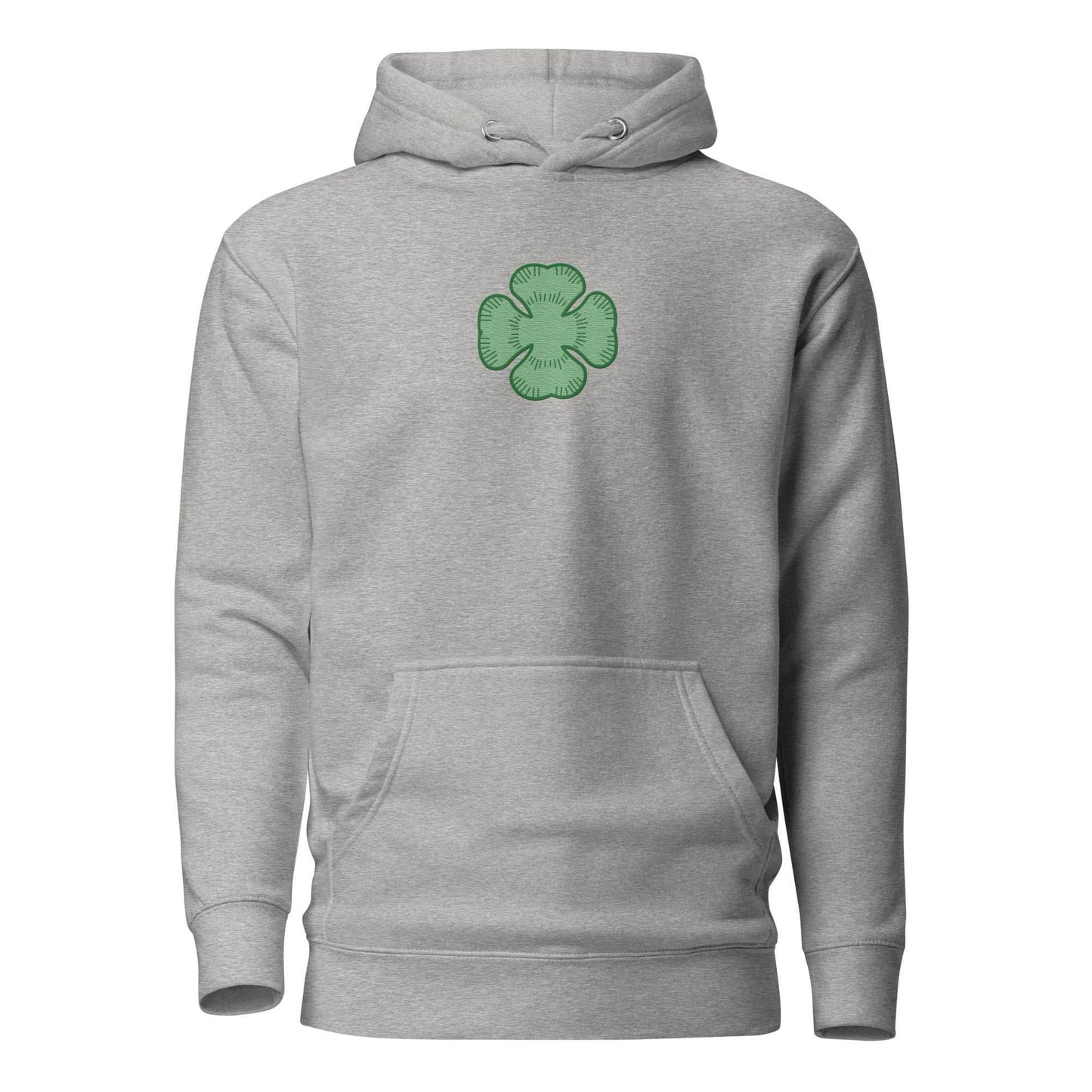 Yuno Clover Embroidered Premium Unisex Anime Hoodie - Sport Grey / S