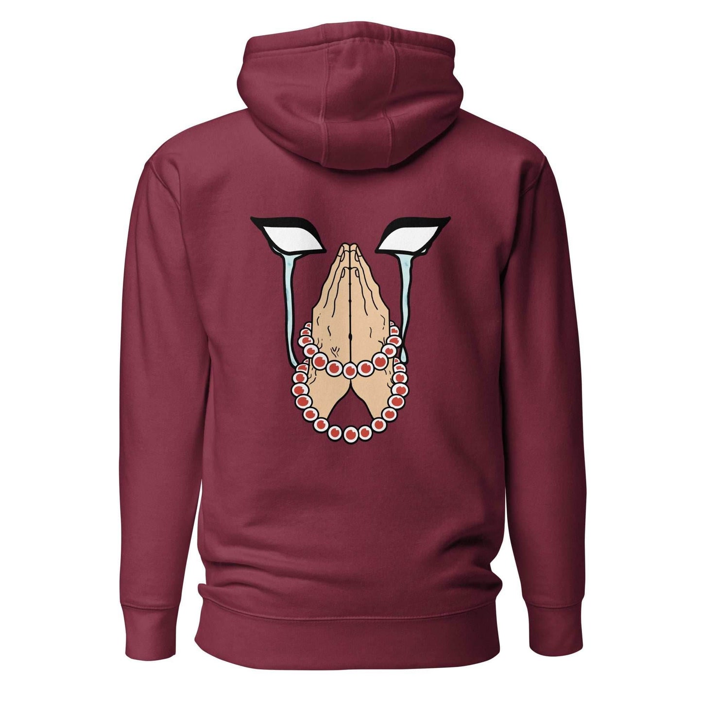 Gyomei Embroidered Unisex Anime Hoodie - Maroon / S