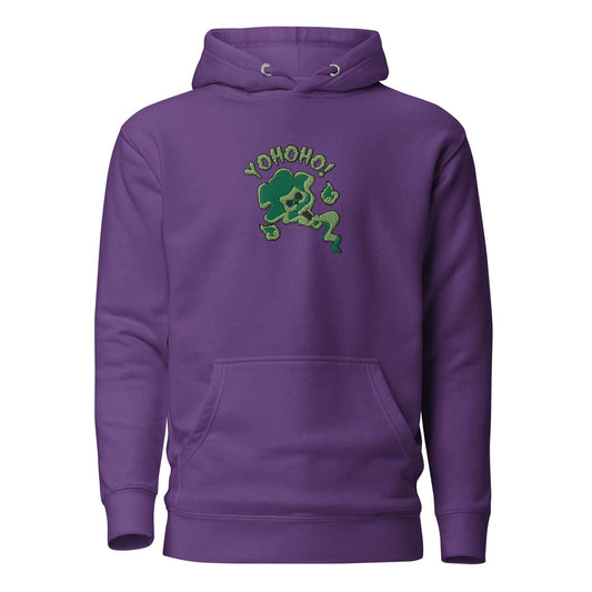 Brook Soul Embroidered Unisex Anime Hoodie - Purple / S