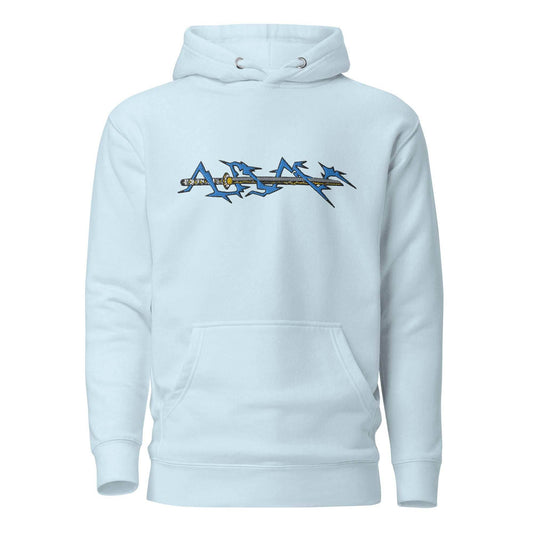 Zenitsu Sword Embroidered Premium Unisex Anime Hoodie - Blue / S