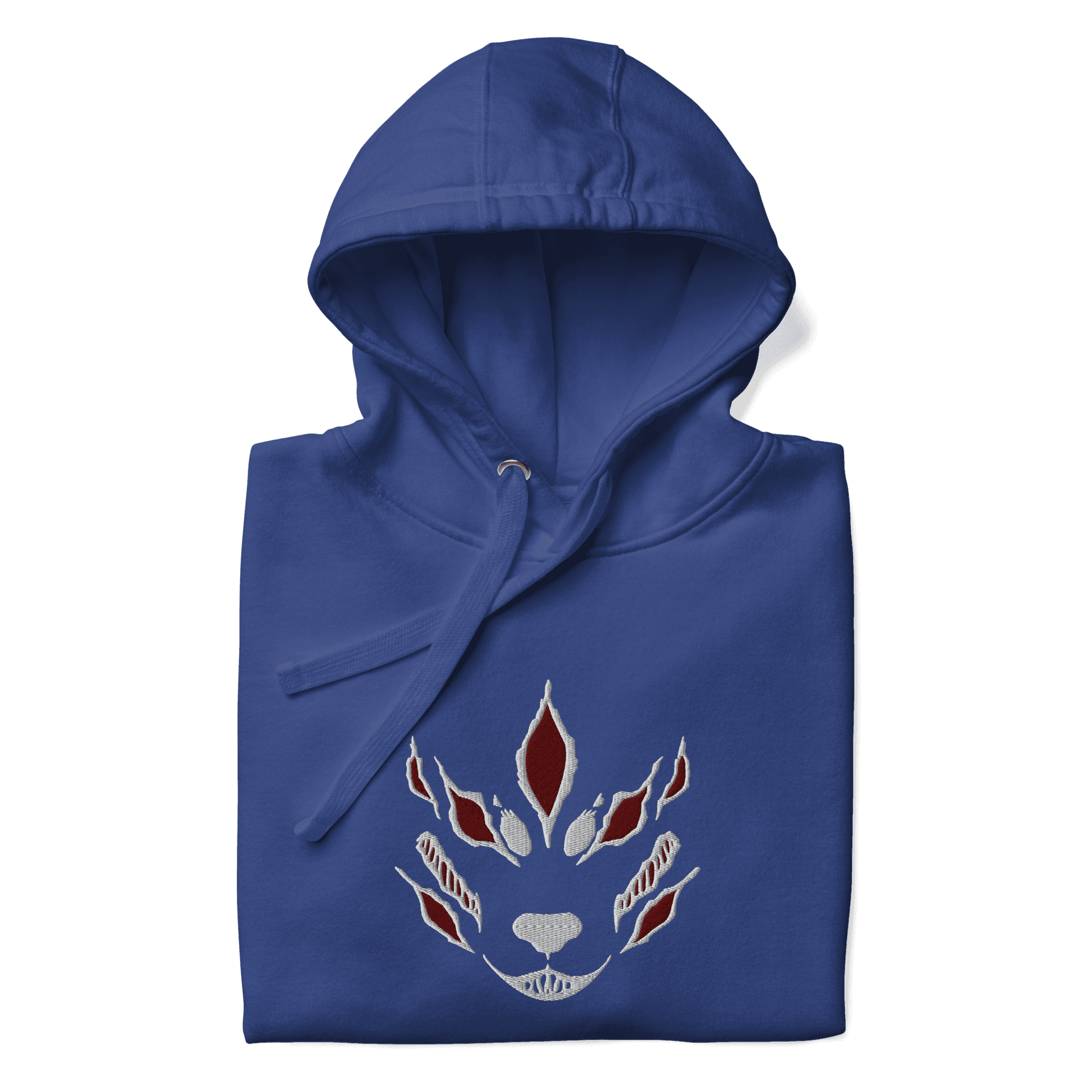 Fox Devil Aki Embroidered Unisex Chainsaw Anime Hoodie - Black / S