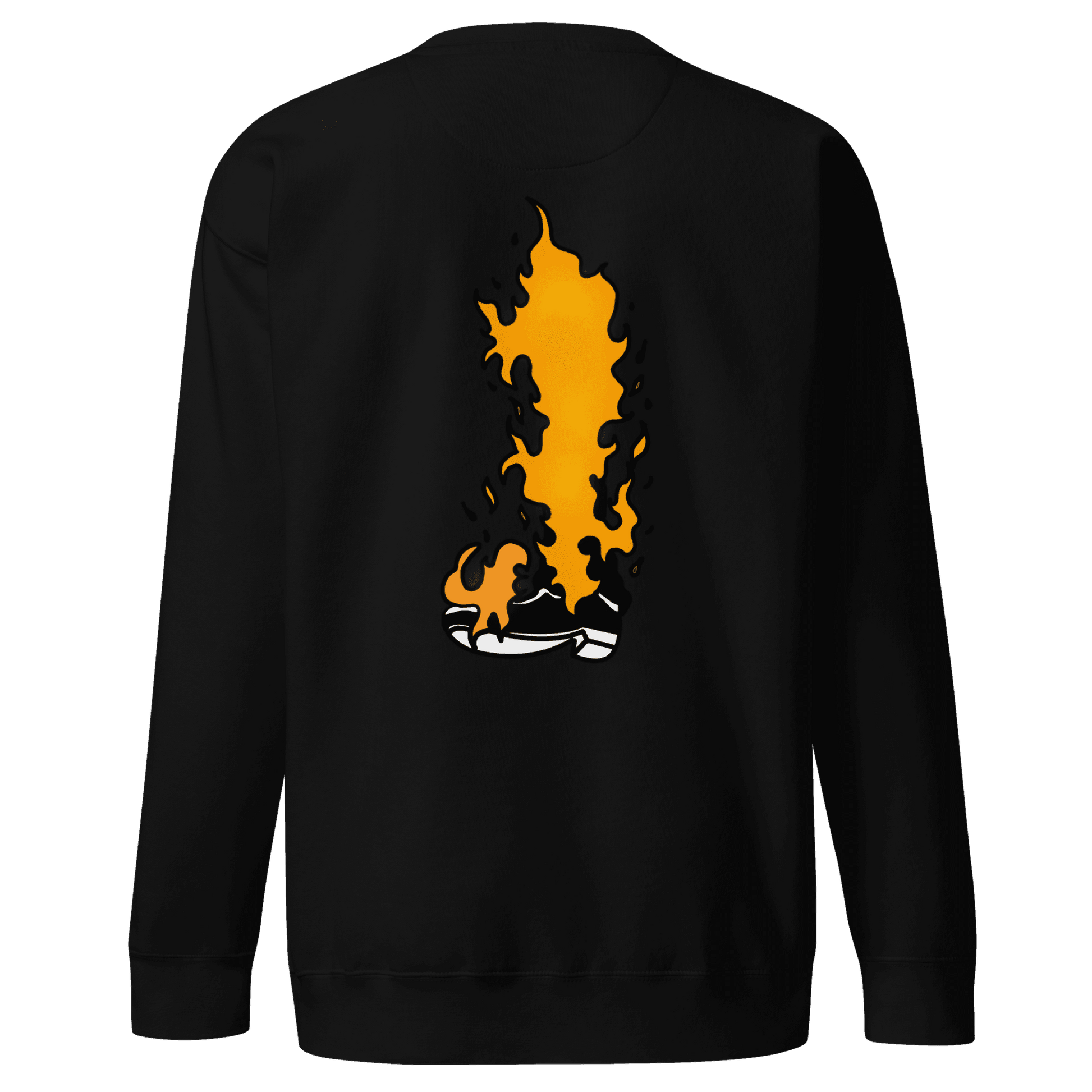 Black Leg Sanji Premium Embroidered Anime Crewneck Sweatshirt - Black / S