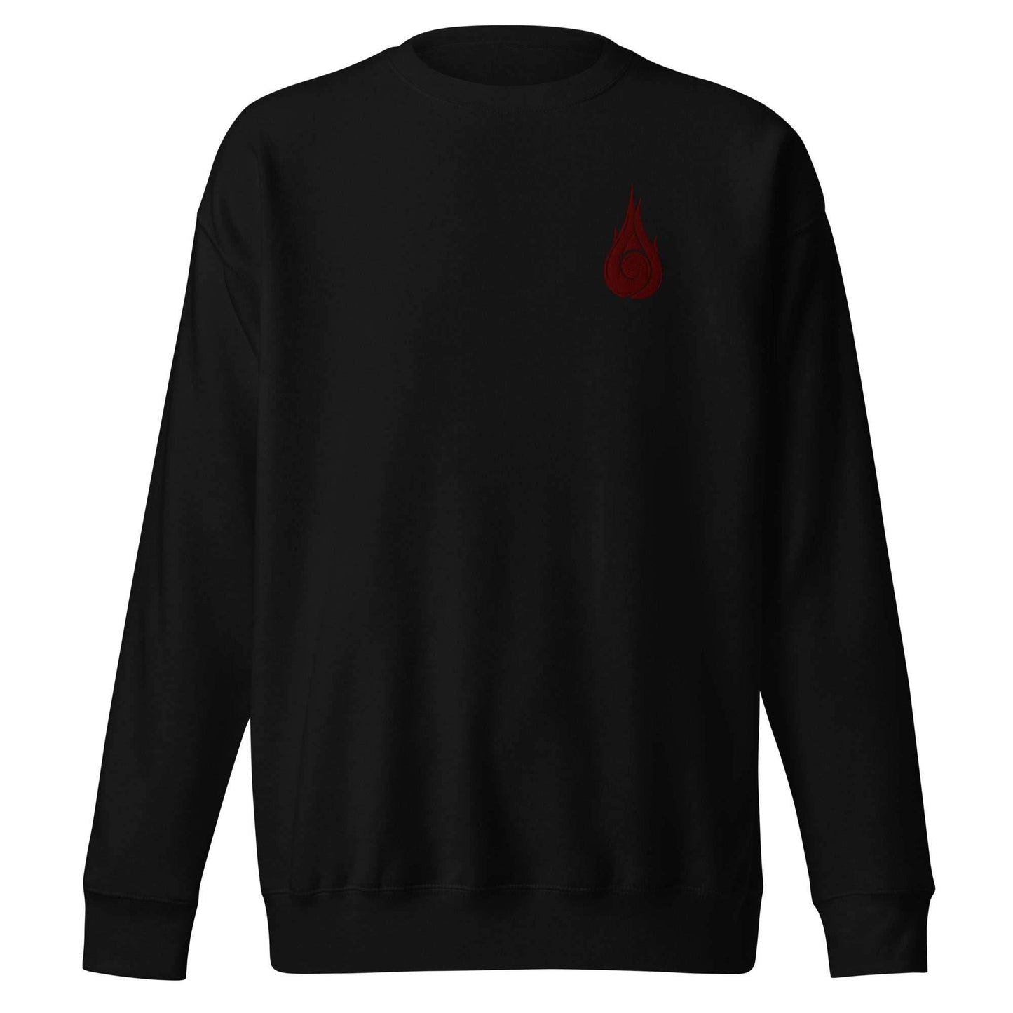 Will Of Fire Embroidered Premium Crewneck Sweatshirt - Black / S