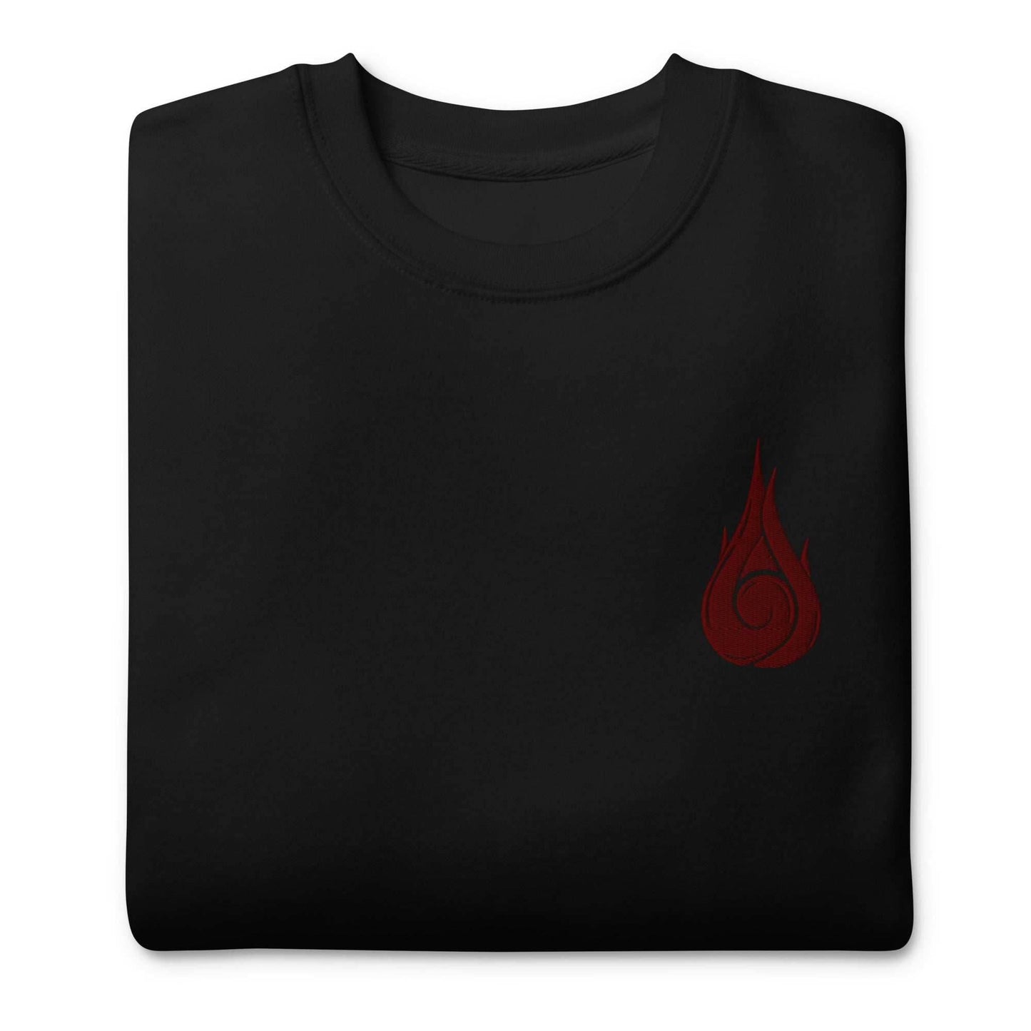 Will Of Fire Embroidered Premium Crewneck Sweatshirt - Black / S