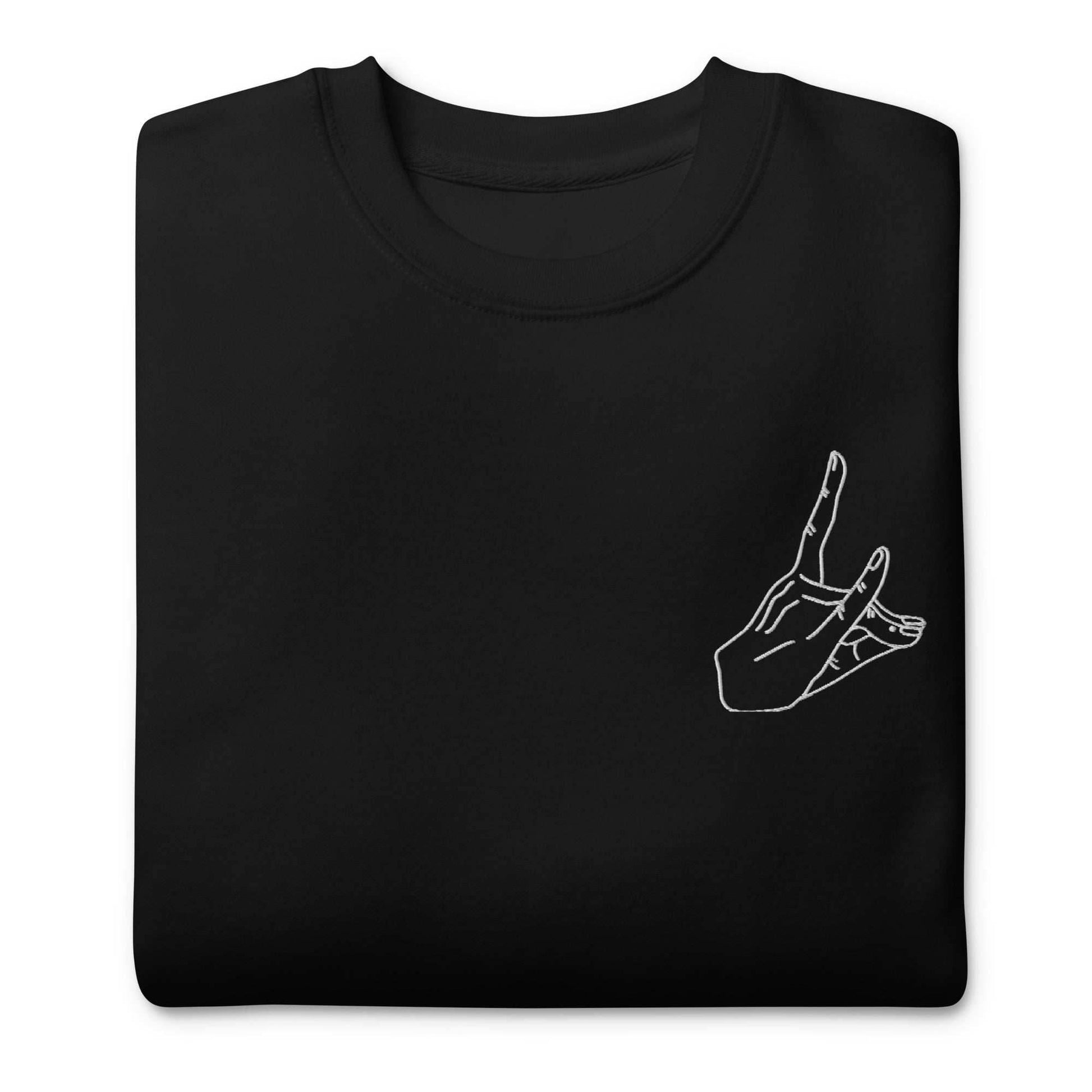 Fox Devil Aki Embroidered Unisex Premium Chainsaw Anime Sweatshirt - Black / S