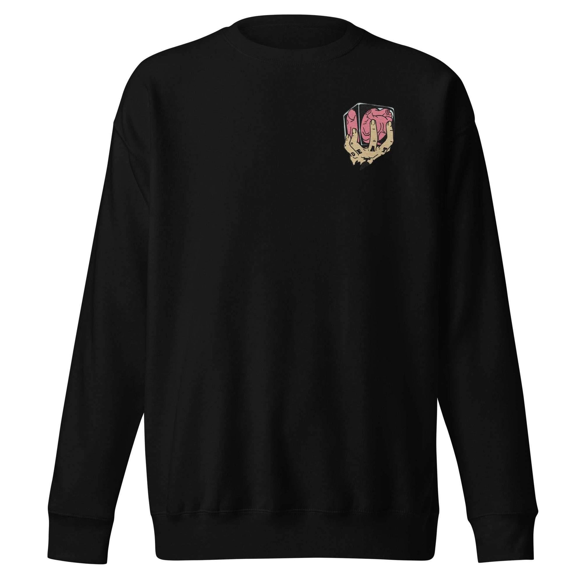 ROOM! Heart Shambles Trafalgar Embroidered Unisex Premium Anime Sweatshirt - Black / S