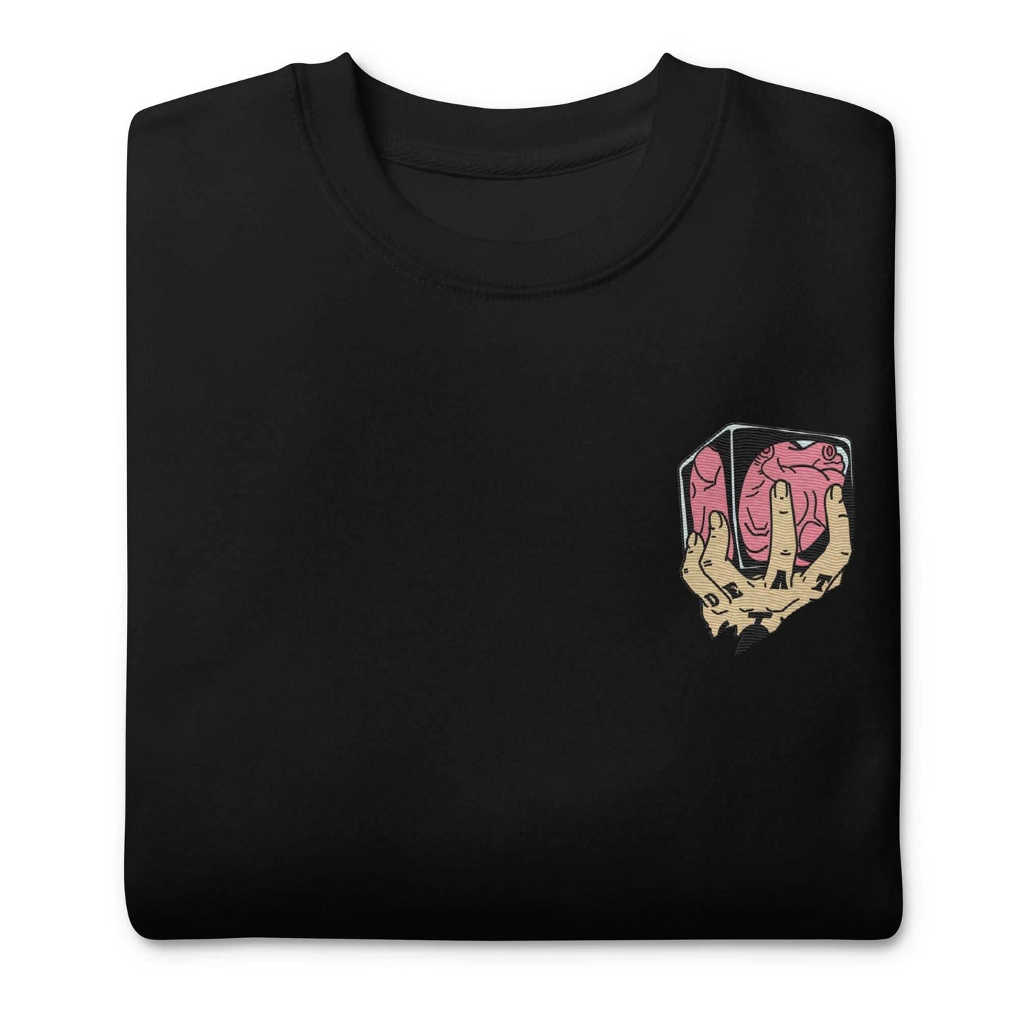 ROOM! Heart Shambles Trafalgar Embroidered Unisex Premium Anime Sweatshirt - Black / S