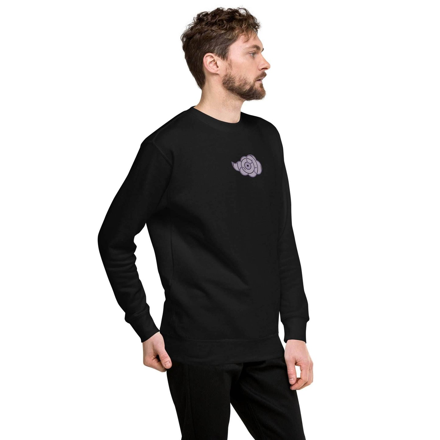 PAIN Cloud Embroidered Premium Crewneck Sweatshirt - Black / S