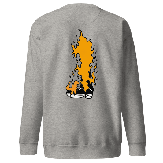 Black Leg Sanji Premium Embroidered Anime Crewneck Sweatshirt - Black / S